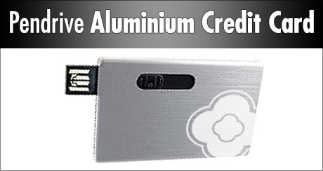 Pendrive Alu CC z grawerem, Pendrive Aluminium credit card z logo
