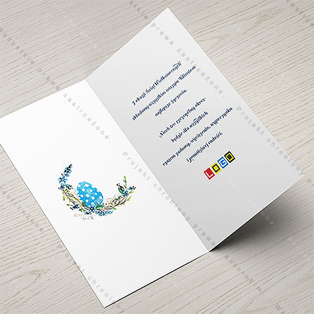kartki wielkanocne z logo - 2 projekt, symbol WN3-016