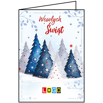 Wzór BN1-013 - Kartki dla firm z LOGO, Karnety świąteczne dla firm - podgląd miniaturka
