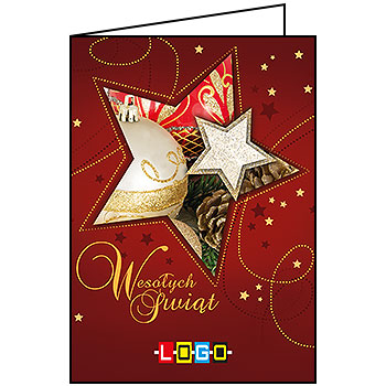 Wzór BN1-027 - Kartki dla firm z LOGO, Karnety świąteczne dla firm - podgląd miniaturka
