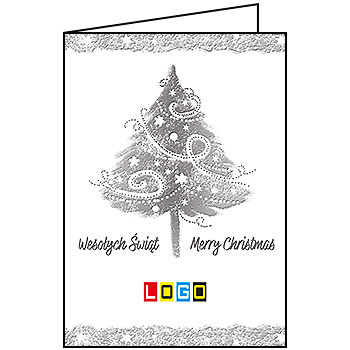 Wzór BN1-050 - Kartki dla firm z LOGO, Karnety świąteczne dla firm - podgląd miniaturka