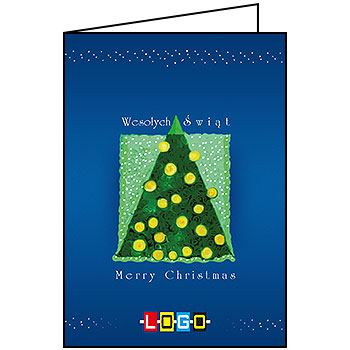 Wzór BN1-090 - Kartki dla firm z LOGO, Karnety świąteczne dla firm - podgląd miniaturka