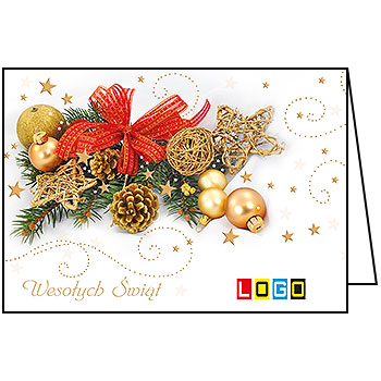 Wzór BN1-133 - Kartki dla firm z LOGO, Karnety świąteczne dla firm - podgląd miniaturka