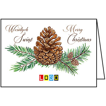 Wzór BN1-252 - Kartki dla firm z LOGO, Karnety świąteczne dla firm - podgląd miniaturka