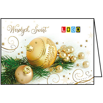 Wzór BN1-330 - Kartki dla firm z LOGO, Karnety świąteczne dla firm - podgląd miniaturka
