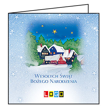 Wzór BN2-060 - Kartki dla firm z LOGO, Karnety świąteczne dla firm - podgląd miniaturka
