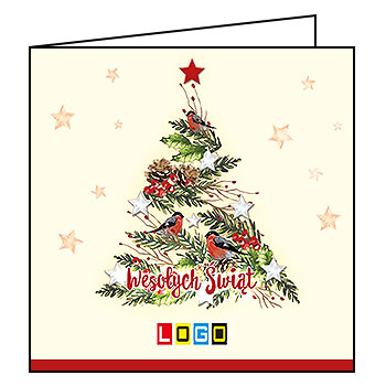 Wzór BN2-065 - Kartki dla firm z LOGO, Karnety świąteczne dla firm - podgląd miniaturka