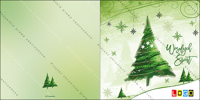 karnet świąteczny - wzór BN2-088 awers