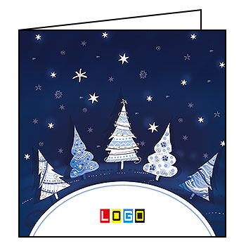 Wzór BN2-118 - Kartki dla firm z LOGO, Karnety świąteczne dla firm - podgląd miniaturka