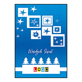 Wzór BZ1-098 - Kartki świąteczne z LOGO firmy