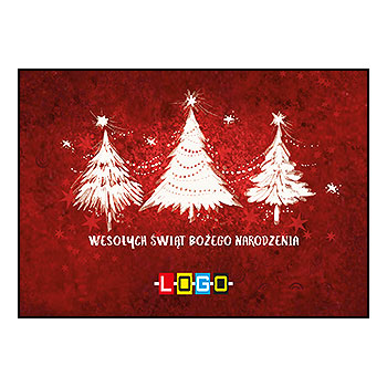 Wzór BZ1-117 - Kartki świąteczne z LOGO firmy