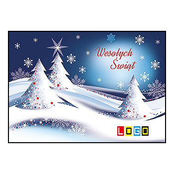 Wzór BZ1-119 - Kartki świąteczne z LOGO firmy